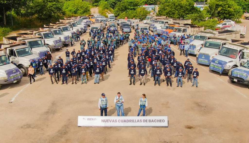 Suman 46 brigadas para tapar los baches de&nbsp;Mérida